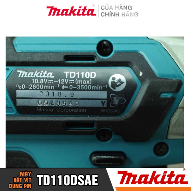 Máy bắt vít dùng pin Makita TD110DSAE
